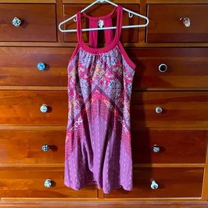 Prana maroon, cream, orange, yellow dress